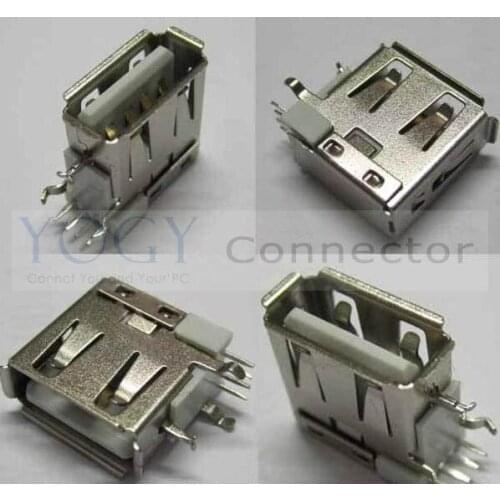 Free Shipping 10pcs Notebook Short body-line Female USB Connector Socket, Side Vertical, Edge curl