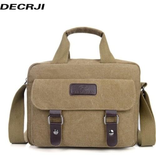 DECRJI New Men Briefcase Business Computer Laptop Men Handbag Shoulder Bag Male Zipper High Quality Mens Travel Bags 2020 Bolsa