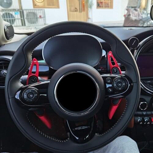 For BMW Mini JCW Clubman Countryman F55 F56 F57 2017-2020 Red Aluminum Steering Wheel DSG Paddle Extension Shifters Car Styling