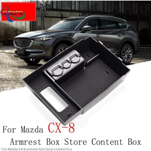 For Mazda CX-8 Armrest Box Storage Box Modified Central Storage Cox Storage Compartment Car Accessories