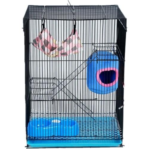 Dragon cat Golden Flower Demon King hamster guinea pig honey bag cage large size super three-layer coarse squirrel