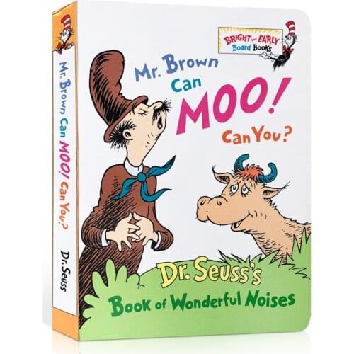 Mr. Brown Can Moo! Can You? Dr. Seusss Book of Wonderful Noises English Language Montessori Classroom Reading Books for Kids