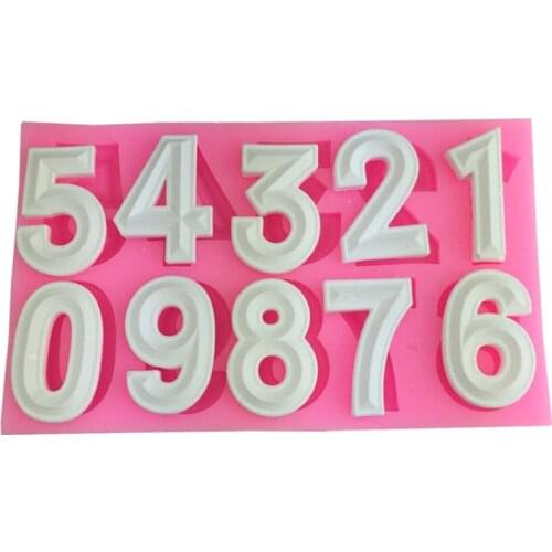 New Number Cooking Tools Fondant DIY Cake Silicone Moulds Chocolate Baking Decoration Candy Resin Craft