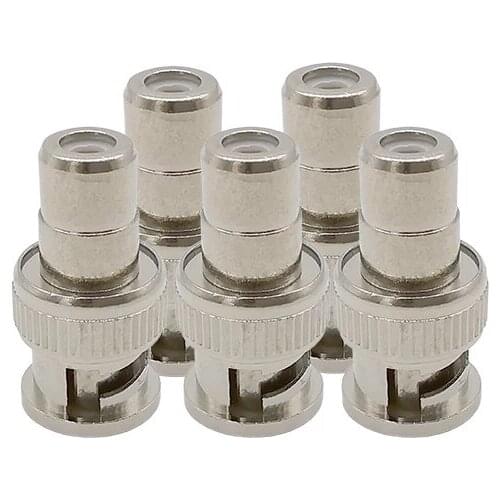 5pcs/Lot RCA Female to BNC Male Converter BNC Plug to RCA Jack Video Adapter for CCTV Security Camera Surveillance