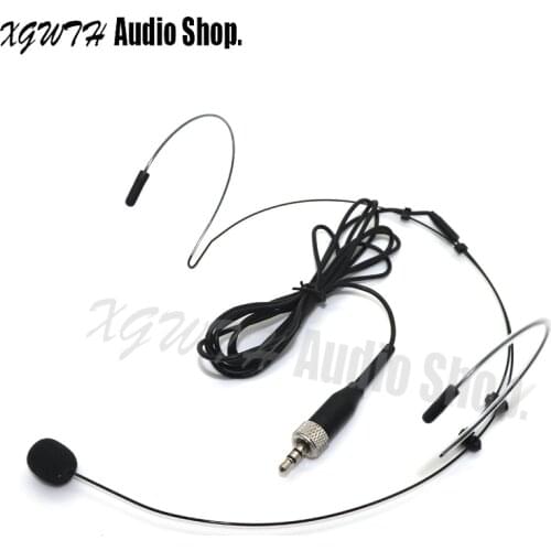 Professional Black Wired Headset Condenser Microphone Cardioid Headworn Microfone for Sennheiser Wireless Transmitter 3.5 Screw