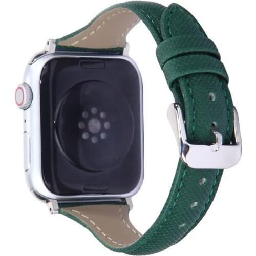 Multiple Colors Genuine Leather Slender Wrist Watchband for Apple Watch 6 5 44mm 40mm 38mm 42mm Bracelet Iwatch Strap 4 3 2 1