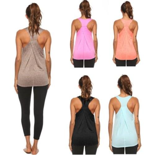 Yoga shirt Top Activewear Athletic Yoga Vest Open Back Yoga Tank Tops Stretch Sexy Blouse Sport Fitness Tank Tops
