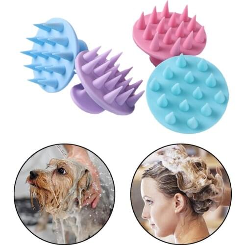 Handheld Silicone Scalp Shampoo Massage Brush Washing Shower Hair Massager Clean Brush Bath Shower Hair Cleaning Brush Comb