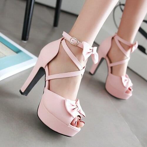 Girls' Sandals High Heel Shoes Womens Large Sizes 32-43 Party Wedding Shoes Woman High Heels Platform Pumps Women Heel Sandals