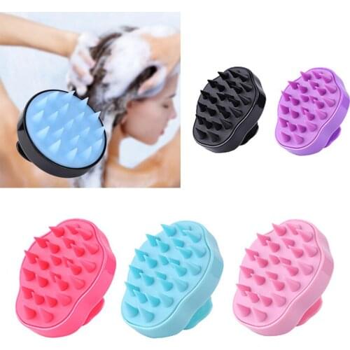 Scalp Massage Brush Comb Shampoo Hair Washing Comb Shower Brush Bath Spa Slimming Massage Brush Silicone Head Body