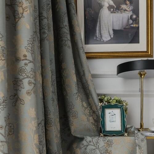 2021 European and American Thick Jacquard Curtains High-precision Pastoral Curtains Curtains for Living Dining Room Bedroom