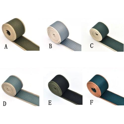 Cotton Stripe Webbing Heavy Weight Webbing 1.5 Inch Polyester Ribbon for Key Fobs,Purse Strap Canvas Webbing By The Yards