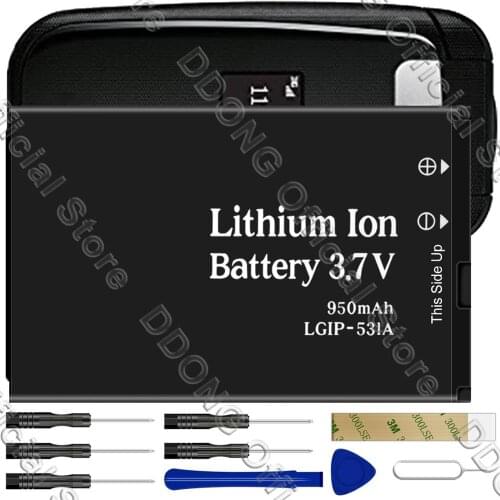 Replacement Battery LGIP-531A For LG 237C 320G B450 KX191 KX196 AN170 AN160 236C 440G SBPL0091403 Battery With Tool Kit