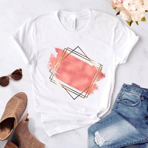 Women T Shirt Fashion Graphics Female Tshirt Summer Short Sleeve O-Neck Ladies T-shirt White Casual streetwear tee shirt femme