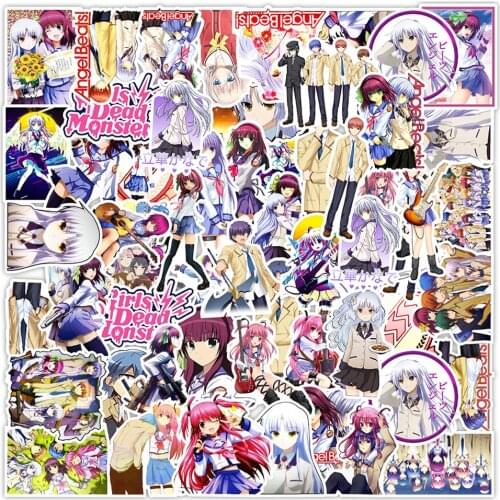 10/30/50PCS Angel Beats! Anime Stickers DIY Bike Travel Luggage Guitar Phone Cool Graffiti Cartoon Classic Toy Decals Sticker