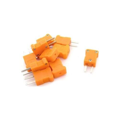 10 Pcs RTD Circuits K Type Thermocouple Plugs Adapter Orange