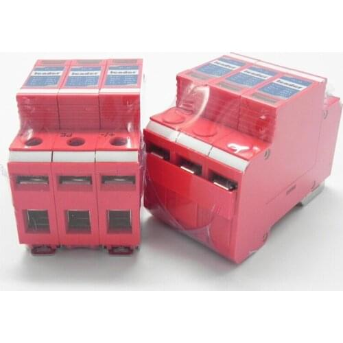 20 pcs/lot 3P 1000V DC SPD 20/40KA Power Surge Protective Device Arrestor for Solar System Protection