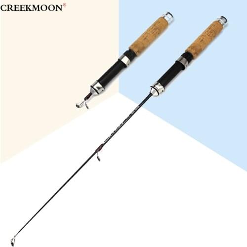 60CM Mini Telescopic Ice Fishing Rod Portable Carbon Fiber River Shrimp Carp Fishing Pole Winter Fishing Rod Tackle Pesca