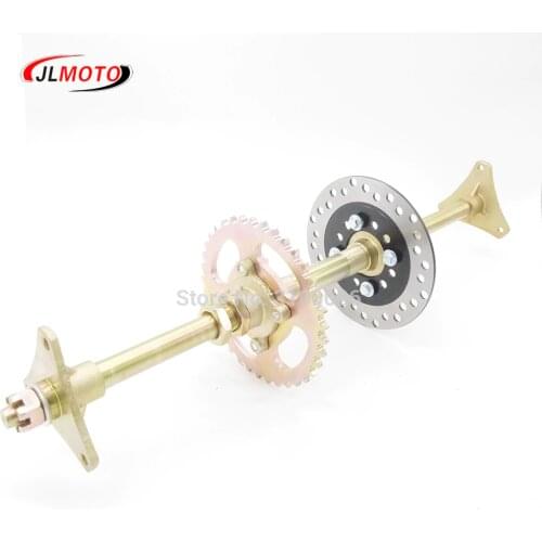 610mm Rear Axle Assy With 428# 37T Sprocket 160mm Brake Disc M8*3 Wheel hub Fit For 50cc 49cc Electric ATV Buggy Quad Bike Parts