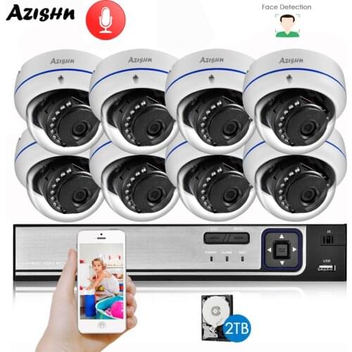 8CH 5MP POE H.265+ Face Detection Security System NVR Kit Audio Explosion-proof 5MP IP Camera CCTV Surveillance NVR Set