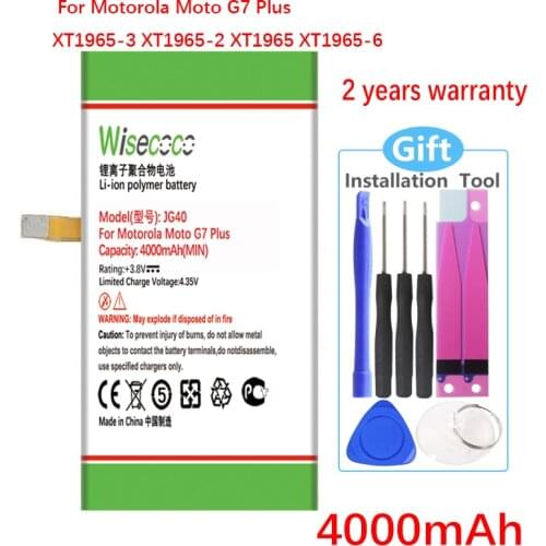 JG40 NEW Battery For Motorola Moto G7 Plus G7Plus Global XT1965-3 XT1965-2 XT1965 XT1965-6 Phone High Quality Battery