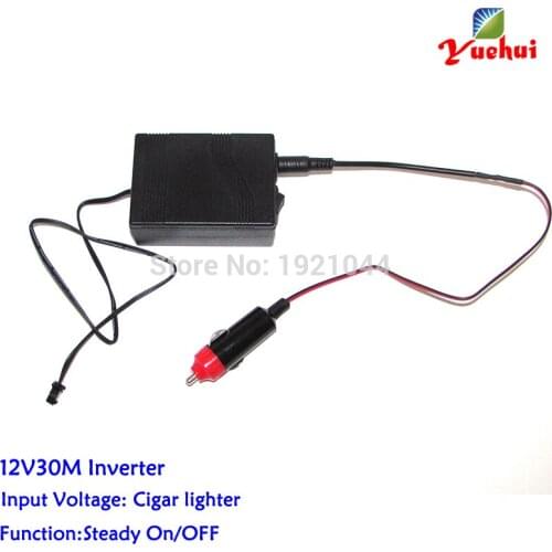 High quality DC12V with Car Cigar Lighter EL inverter For driving length 30M EL wire or EL strip to Steady on Car Party Decor
