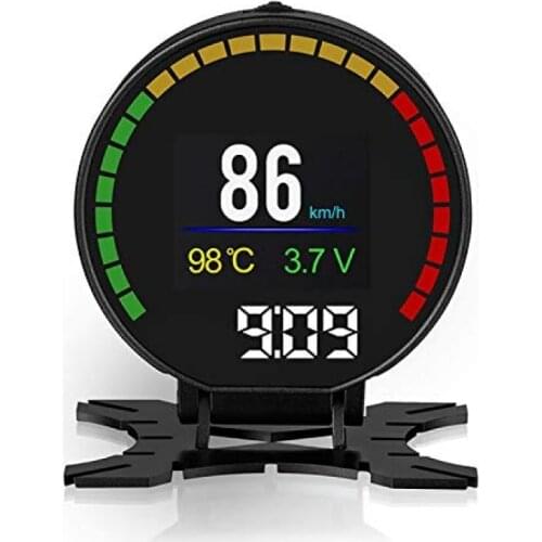 P15 Smart Car Head Up Display HUD with Windshield Digital Motor Speed Meters Projector OBD2/EUOBD Interface for 99% of Vehicles