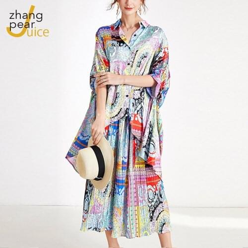 Elegant Flowers Print Long Sleeve Dresses Casual O Neck Loose Women Dress Vintage Vestidos Long Dresses