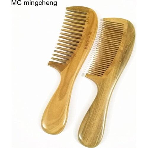 MC Brand 20x5cm Hair Care Tools Handmade Wooden Sandalwood Wide Tooth Fine Tooth Wood Comb Natural Head Massager Hair Combs 20-1