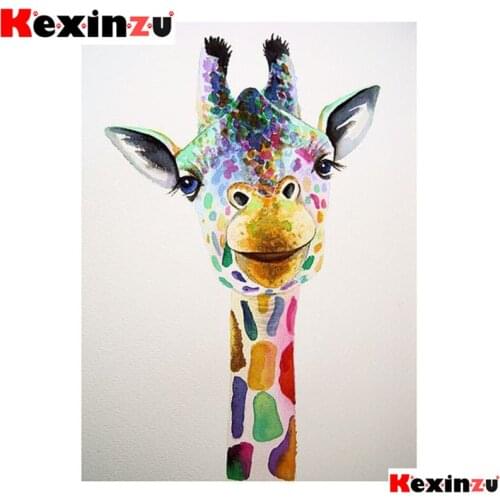 Kexinzu 5d diy Diamond Painting kit Animal giraffe Cross stitch Diamond Embroidery 3d DIY 5D Diamond Home decoration gift