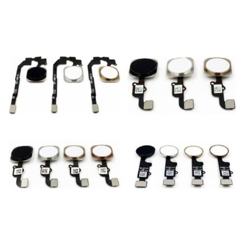 100pcs/lot Home Button with Flex Cable for iPhone 5S 6g 6 6s plus 7g 7 Plus Home button Flex Assembly