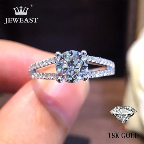 Natural Diamond 18K Gold Pure Gold Ring Beautiful Gemstone Ring Good Upscale Trendy Classic Party Fine Jewelry Hot Sell New 2020