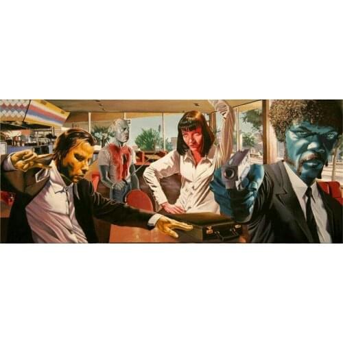 Pulp Fiction Classic Film Movie Art Film Print Silk Poster Home Wall Decor 24x36inch