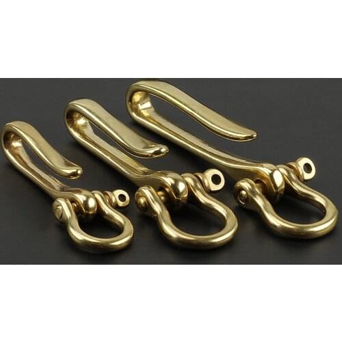Brass Keychain Brass U Shape Key Hook Copper Hooves Buckle Outdoor Tool Horseshoe Buckle