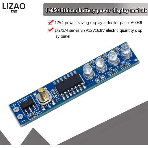 1S 2S 3S 4S Single 3.7V 18650 Lithium Battery Capacity Indicator Module Percent Power Level Tester LED display board