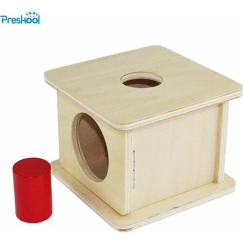 Montessori infant Toy Wood Small Cylinder Matching Box Learning Educational Preschool Training Brinquedos Juguets 24 months toys