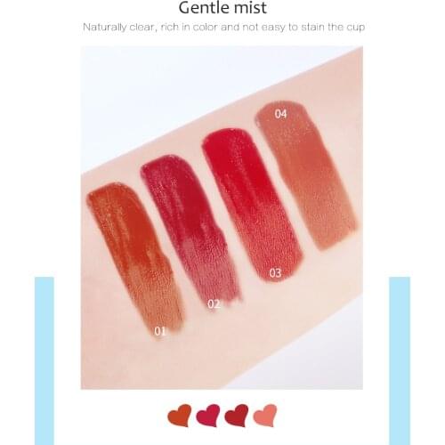 New Pocket Liquid Lipstick Matte Waterproof Lipgloss Tomato Plum Milk Tea Color Moisturizing Lipstick Creative Bagged Cosmetics