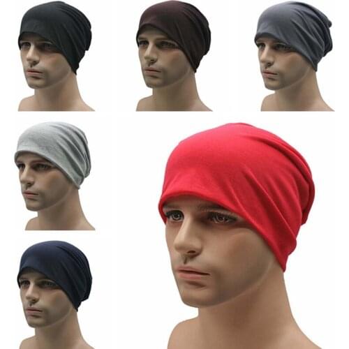 New Autumn Turban Cap for Women Men Unisex Candy Color Pile Cap Head Caps Breathable Hip-hop Hat