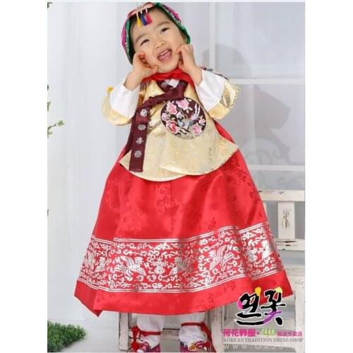2019 Newly Hanbok Korean Kids Korean Traditional Dress Girls Princess Costumes Korea Princess Dress Children Princess Dress