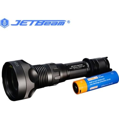 New JetBeam RRT-M1X Laser LED Flashlight WP-T2 450LM Max 2300M AdjustableFlashlight with 21700 Battery for Camping Hunting
