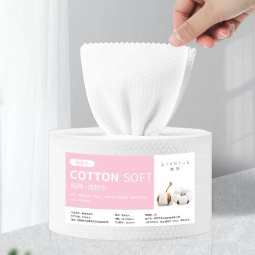 Disposable Face Towels Bathroom Cotton Facial Tissue Makeup Remover Wipes Dry Wet Skincare Roll Paper