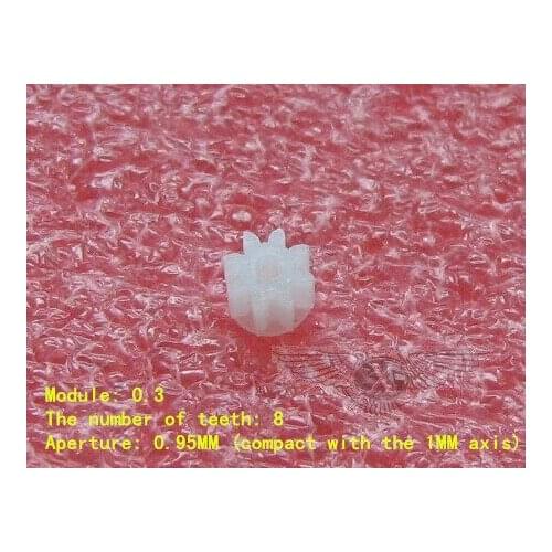 Wholesale 0.3 modulus plastic gear is tightly matched with the 1MM axis motor gear DIY model toy accessories free shipping