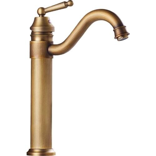 Retro Single Hole Washbasin, Antique European Style Basin, Above Counter Basin, Copper Hot And Cold Faucet, Antique Faucet