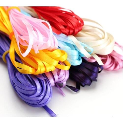 10meters/lot 3mm Satin silk ribbon manual DIY Handmade, small decorations, wedding cake box packaging box gift box party gifts