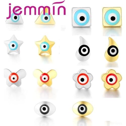 High Quality Europe Style 925 Sterling Silver Gold Flower Geometric Earrings Star Stud Earrings Wedding For Women Korean Earings