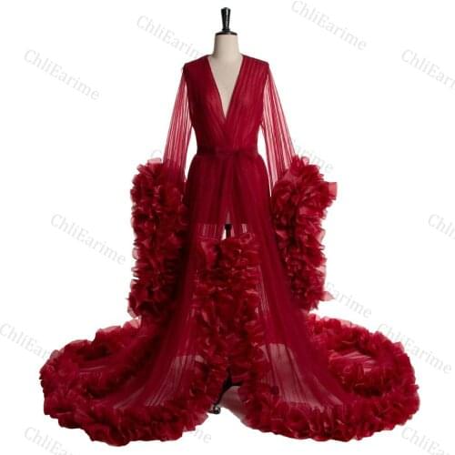 Womens Sexy Bathrobe Lingerie Tulle Gown Nightgown Bathrobe Nightgown Bridal Gown Wedding Bespoke