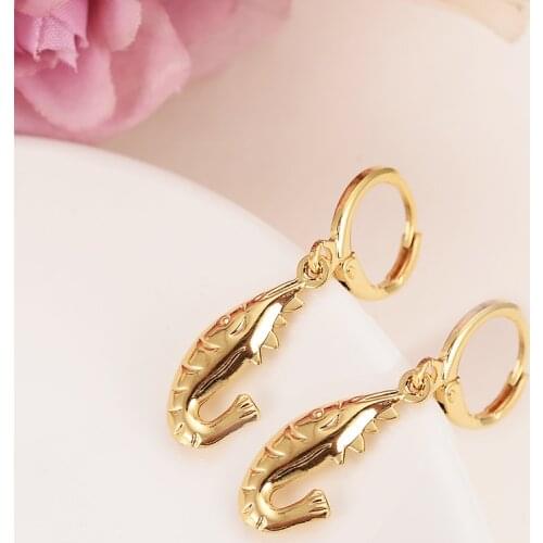 Gold Jewelry Fashion lovely lobster drop Earrings Gift for Girls Kids Lady earring party jewelry Christmas gifts punk jewelry