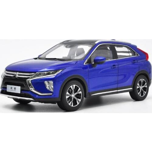 1:18 Diecast Model for Mitsubishi ECLIPSE CROSS 2018 Blue SUV Alloy Toy Car Miniature Collection Gifts
