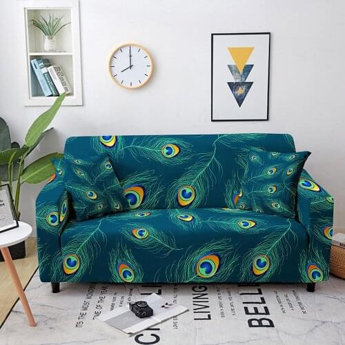 1/2/3/4 Seater Feather Elastic Sofa Covers for Living Room Stretch Non-slip Couch Cover Sofa Slipcover Furniture Protector