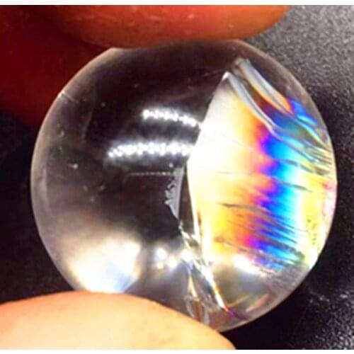 2.2cm natural clear crystal ball with beautiful rainbow crystal sphere ball healing crystals